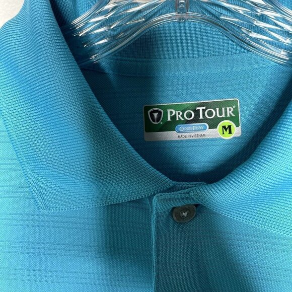 Pro Tour Golf Polo Medium Lot of 2 Blue & Orange Cool Play - Picture 3 of 10